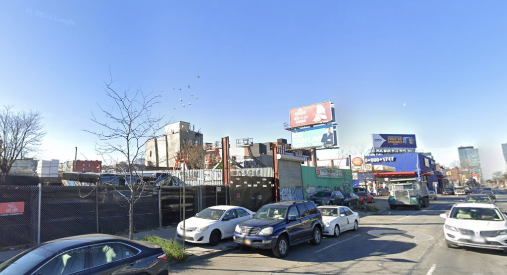 Street view of industrial buildings on Atlantic Avenue
